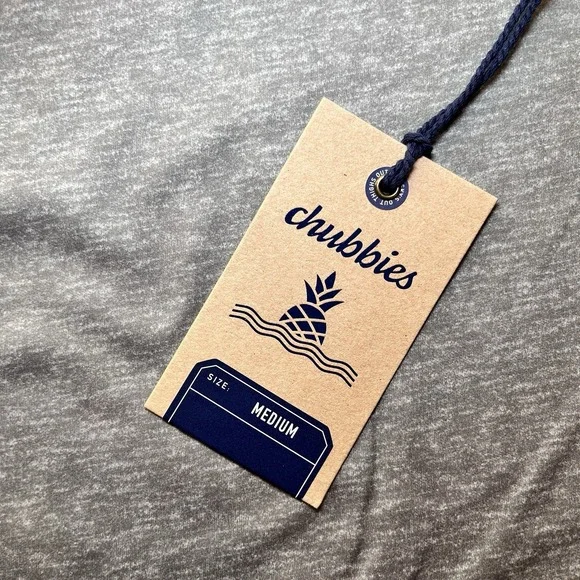 New Chubbies Gray Long Sleeve 1/4 Zip Long Sleeve Shirt Mens M Poly/Spandex - Picture 3 of 11